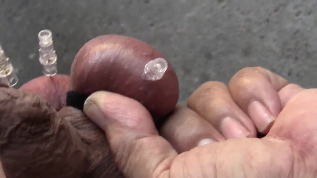 extreme session of cbt , 4 needle in ball from my Master