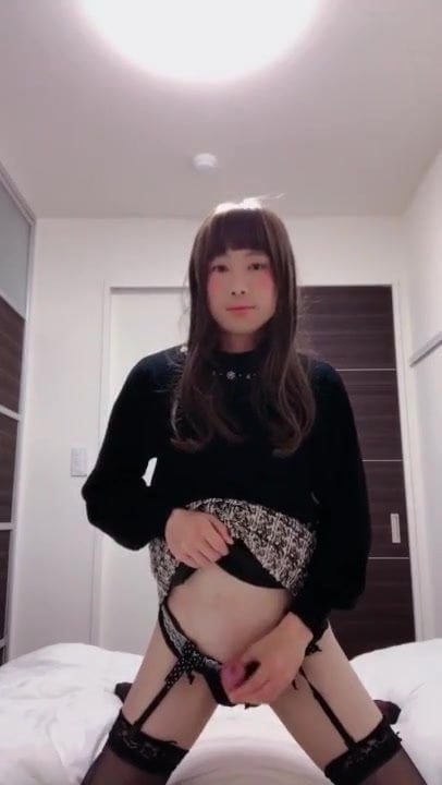 Asian CD Stockings Masturbation