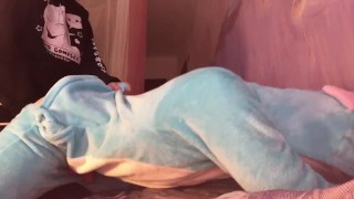 Gently fucked a sleepy sissy neko femboy in pajamas