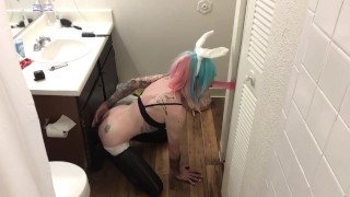 Sexy playmate playboy bunny practices double penetration in her college dorm
