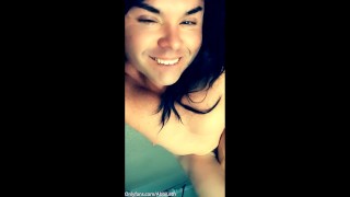 Trans girl kinky clit slapping fun snapchat request video