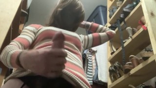 Trans girl in tight dress cumming