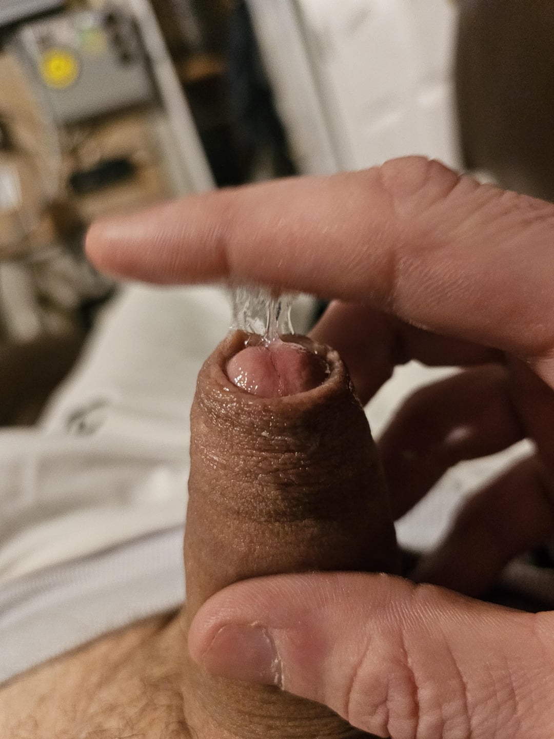 Softies and semi hard cocks feel so sensitive when oozing precum